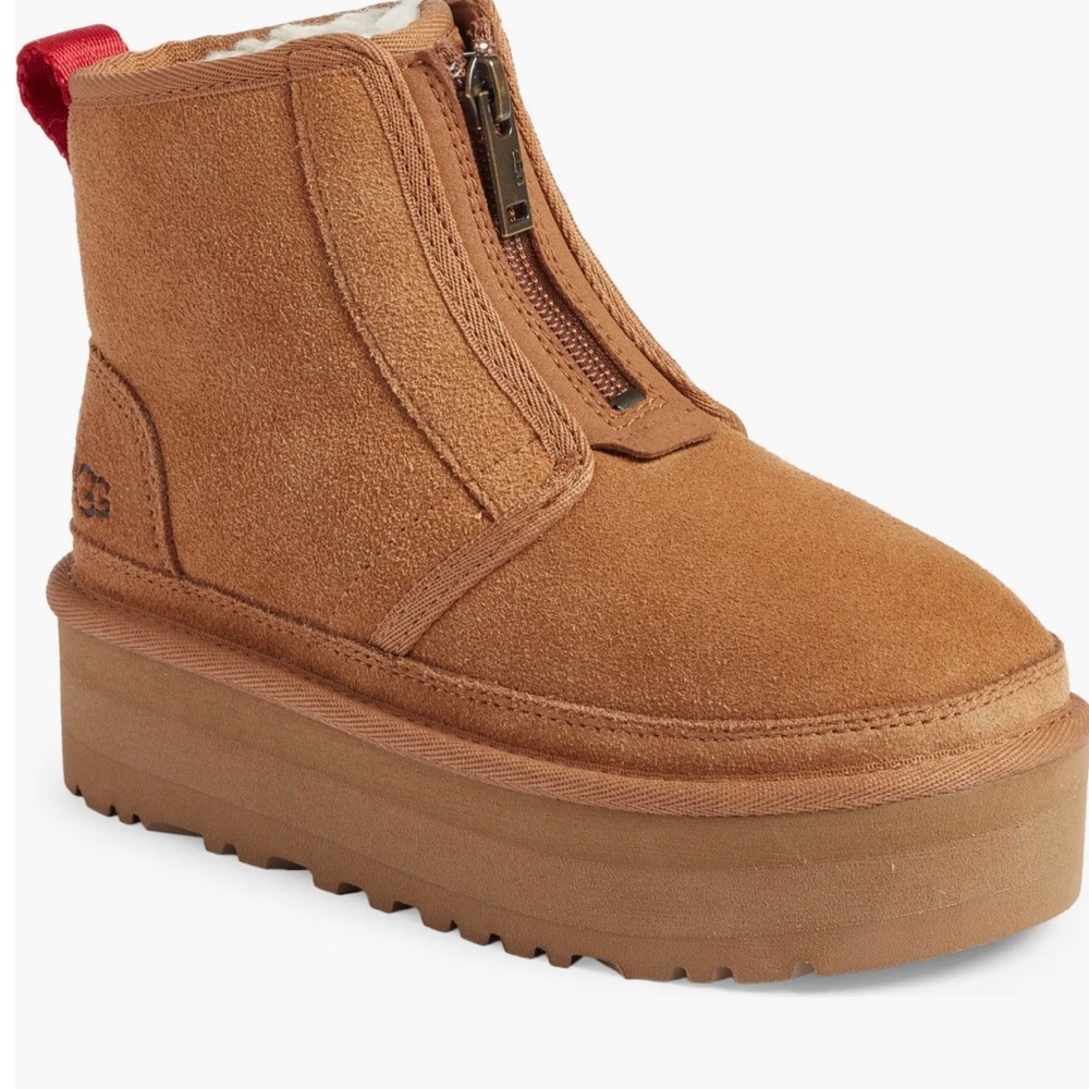 UGG® Neumel Platform Zip Suede Booties